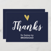 Dank je dat je mijn bruidsmeisje bent kaart | Mari (Voorkant / Achterkant)