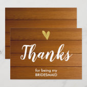 Dank je dat je mijn bruidsmeisje bent kaart | Schu (Voorkant / Achterkant)