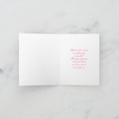 Dank je dat je mijn bruidsmeisje bent - Roze Bedankkaart (Binnen)