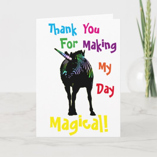 Dank je dat je mijn dag magisch maakt kaart (Voorkant)