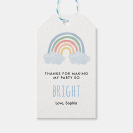 Dank je dat je mijn feest zo fel regenboog hebt ge cadeaulabel