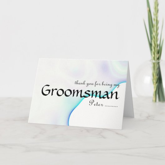 Dank je dat je mijn getuige bent bedankkaart (Voorkant)