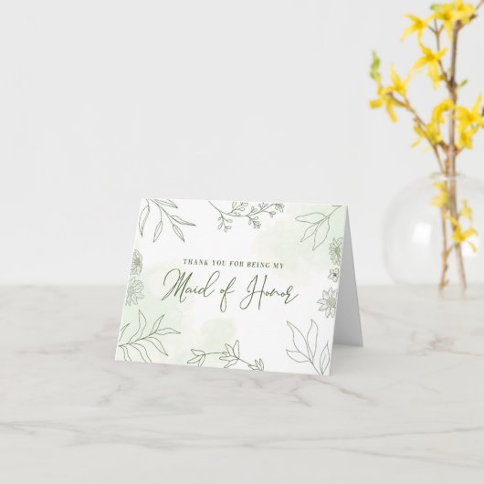 Dank je dat je mijn getuige bent Huwelijkskaart Kaart (Gele Bloem)