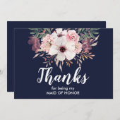 Dank je dat je mijn getuige bent kaart | Bloemmoti (Voorkant / Achterkant)