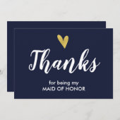 Dank je dat je mijn getuige bent kaart | Marinebla (Voorkant / Achterkant)