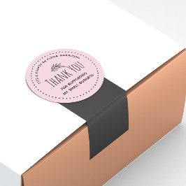 Dank je dat je mijn kleine bedrijf steunt ronde sticker