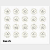 Dank Je Dat Je Mijn Kleine Bedrijf Steunt Ronde Sticker (Vel)