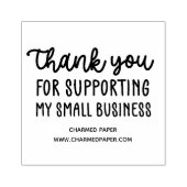 Dank je dat je mijn kleine bedrijf steunt rubberstempel (Afrduk)