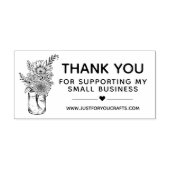 Dank Je Dat Je Mijn Kleine Bloemenzaak Steunt Rubberstempel (Afrduk)