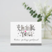 Dank je dat je mijn vriend bent Fantasievolle lett Briefkaart (Staand voorkant)