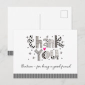 Dank je dat je mijn vriend bent Fantasievolle lett Briefkaart (Voorkant / Achterkant)