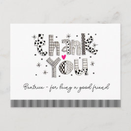 Dank je dat je mijn vriend bent Fantasievolle lett Briefkaart