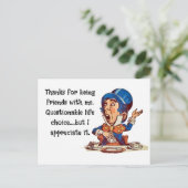 Dank je dat je mijn vriend bent --- vriendschap briefkaart (Staand voorkant)