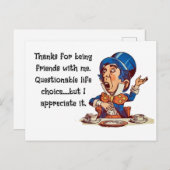 Dank je dat je mijn vriend bent --- vriendschap briefkaart (Voorkant / Achterkant)