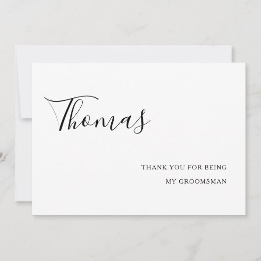 dank je dat je m'n bruidsmeisje bent bedankkaart (Voorkant)