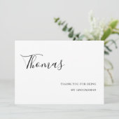 dank je dat je m'n bruidsmeisje bent bedankkaart (Staand voorkant)