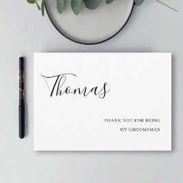 dank je dat je m'n bruidsmeisje bent bedankkaart