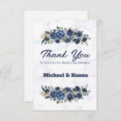 Dank je dat je op onze trouwdag bent gekomen bedankkaart (Voorkant / Achterkant)