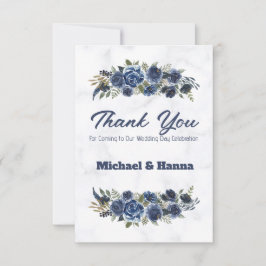 Dank je dat je op onze trouwdag bent gekomen bedankkaart