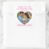 Dank je dat je van liefde viert FOTO  Vierkante Sticker (Tas)