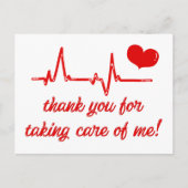 Dank je dat je voor me zorgt  Medische dankbetuigi Briefkaart (Voorkant)