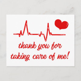 Dank je dat je voor me zorgt Medische dankbetuigi Briefkaart