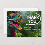 Dank je dinosaurus Cool Jurassic Briefkaart (Voorkant / Achterkant)
