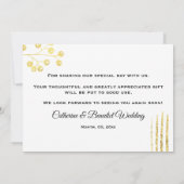 Dank je DIY 2 foto goud geometrische trouw chic Bedankkaart (Achterkant)