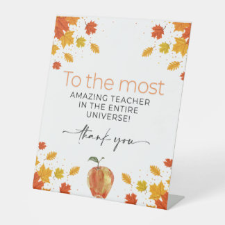 Dank je docent, meest geweldige geschenken voor do reclamebord met voetstuk