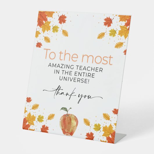 Dank je docent, meest geweldige geschenken voor do reclamebord met voetstuk (Voorkant)