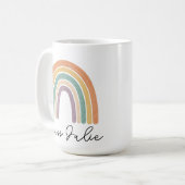 Dank je docent - Pastel Regenboog Design Mok Perso (Voorkant links)