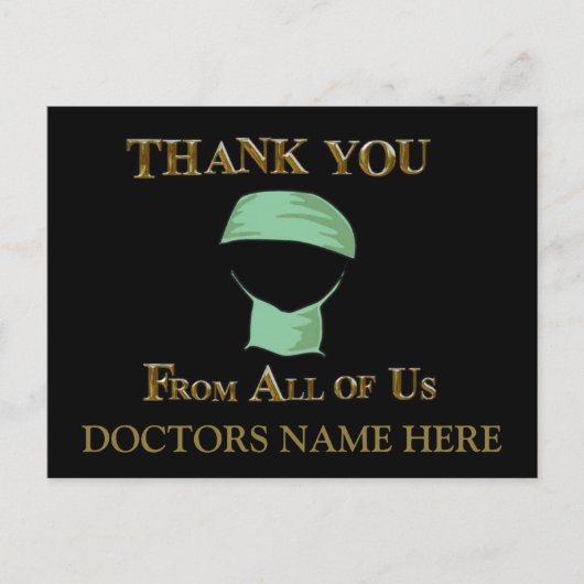 DANK JE DOKTER BRIEFKAART (Voorkant)