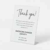 Dank je donatie aan liefdadigheidsbruiloft reclamebord met voetstuk (Voorkant)