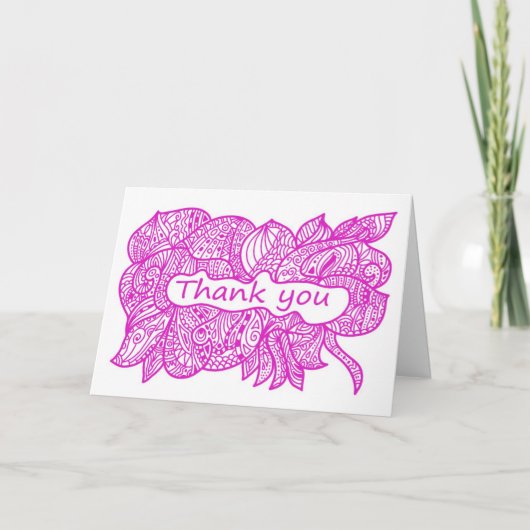 Dank je doodle bedankkaart (Voorkant)