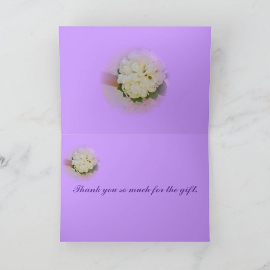 Dank je, driekleurig viooltje bedankkaart (Binnen)