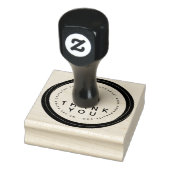 Dank je Dubbele Circulaire Boetiek Zakelijk Logo   Rubberstempel (Stempel)