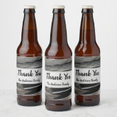Dank je Duck Feather Foto Modern Appreciance Bier Etiket (Flessen)