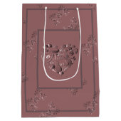 "Dank je" Dusty Rose Medium Cadeauzakje (Achterkant)
