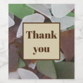 Dank je Earth Tone Zee Glass Foto appreciatie Wijn Etiket (Enkel label)