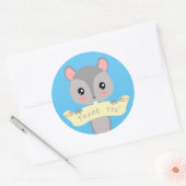 Dank je Eekhoorn Ronde Sticker (Envelop)