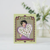 Dank je_ een ansichtkaart briefkaart (Staand voorkant)