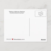 Dank je_ een ansichtkaart briefkaart (Achterkant)