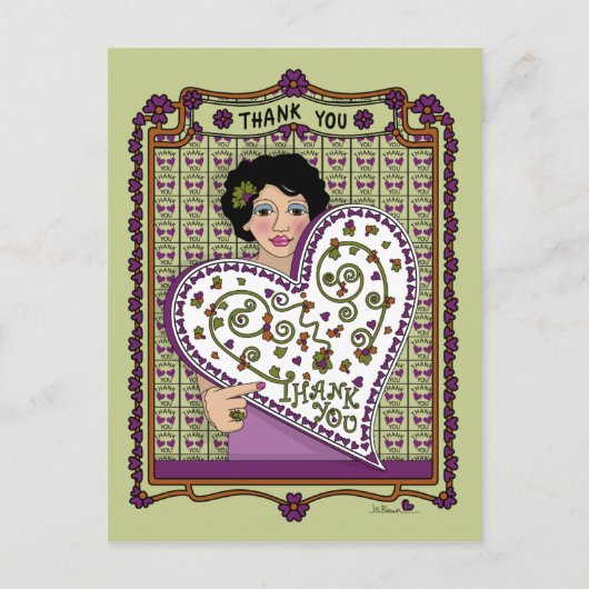 Dank je_ een ansichtkaart briefkaart (Voorkant)