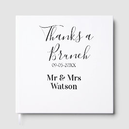 Dank je een brunch na de bruiloft naam datum eenvo gastenboek