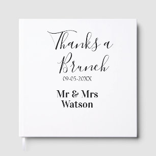 Dank je een brunch na de bruiloft naam datum eenvo gastenboek