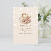 Dank je, een Latte koffiethema bedankt (Staand voorkant)