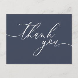 Dank je eenvoudige minimalistische marineblauw briefkaart