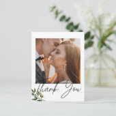  Dank je Elegante Chic Foto  Briefkaart (Staand voorkant)