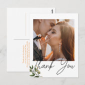  Dank je Elegante Chic Foto  Briefkaart (Voorkant / Achterkant)