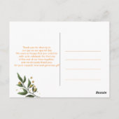  Dank je Elegante Chic Foto  Briefkaart (Achterkant)